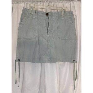 Sonoma Life + Style Womens Skort Size 12 Light Blue 100% Cotton Adjustable Draws